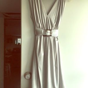 Shiny silver party dress